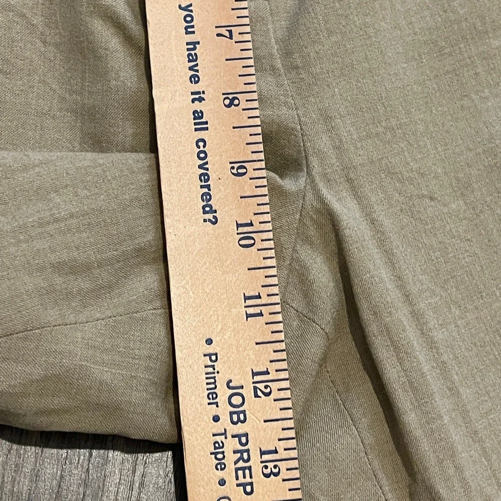 Talbots Petites Tan Beige Italian 99% Wool/Blend Straight Leg Trousers Size 12P